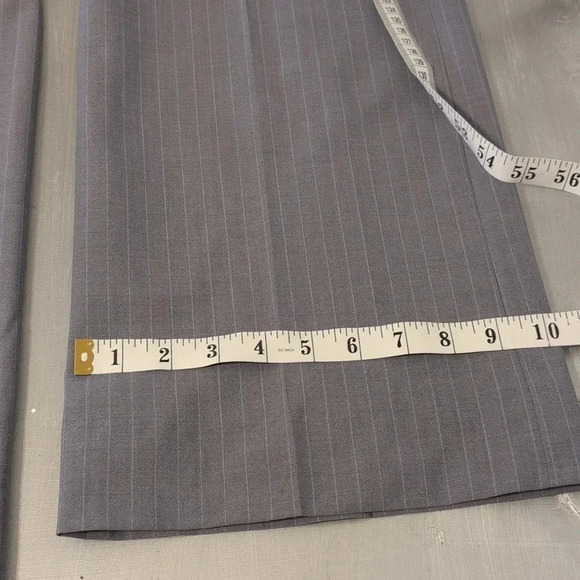 BANANA REPUBLIC JACKSON-FIT GRAY STRIPE 95% WOOL STRETCH DRESS WORK PANT SZ 10 - Picture 11 of 15